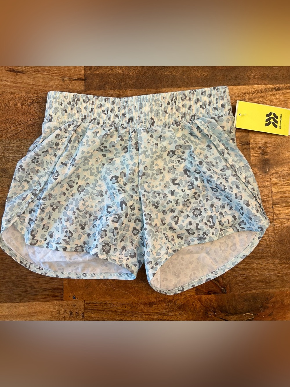 All in Motion Girls Run Shorts Size 8 M Mint Floral NWT